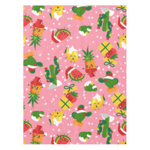 christmas fruit strawberry watermelon lemon tablecloth