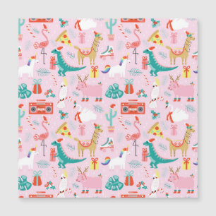 Christmas Fun: Animal Seamless Pattern.