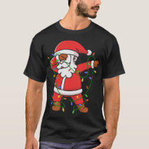 Christmas Fun Dabbin Santa with Lights T-Shirt