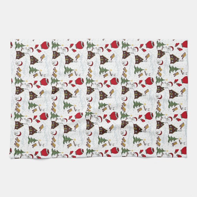 Christmas fun design kitchen towel (Horizontal)