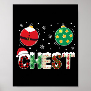 Christmas Fun Matching Couple Family Chestnuts Men Poster
