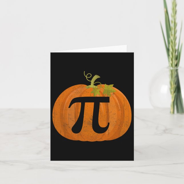 Christmas - Fun Math Geeks Math Pumpkin Pie  Card (Front)