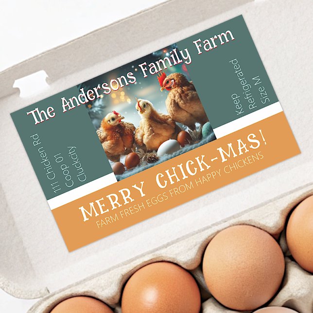 Christmas Fun Quote Egg Carton Packaging Chicken  Sticker (Creator Uploaded)
