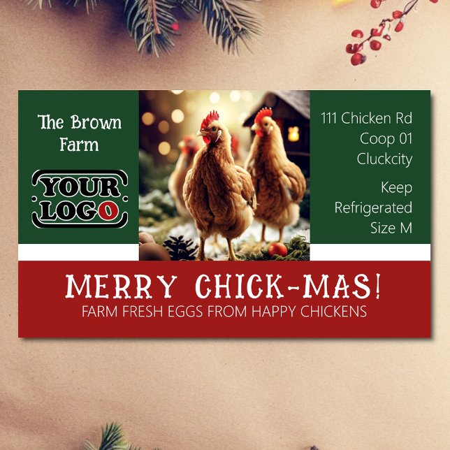 Christmas Fun Quote Egg Carton Packaging Logo Cute Sticker (Creator Uploaded)