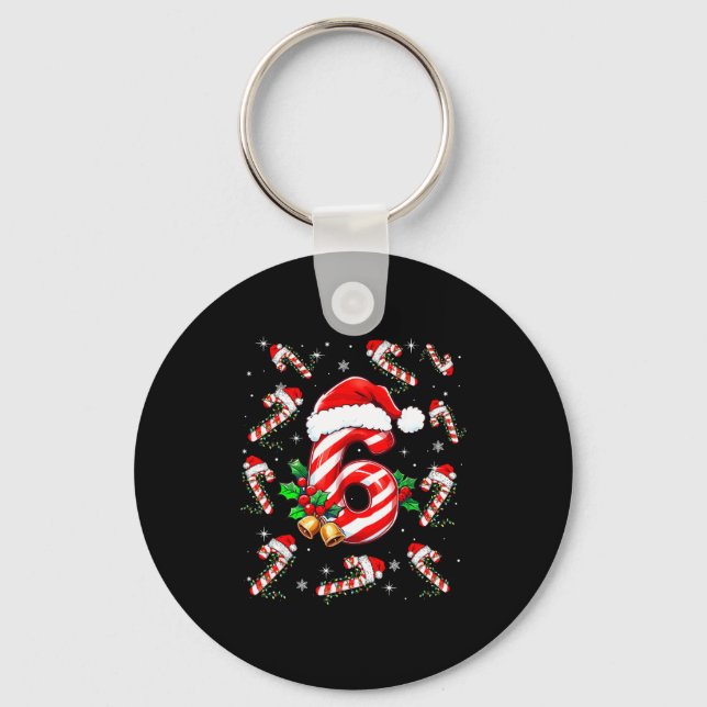 Christmas Fun Six Seven 6 7 Meme Slang Couples Can Keychain (Front)