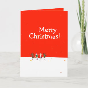 Christmas Funny Card Maple Leaf Canada EDITABLE