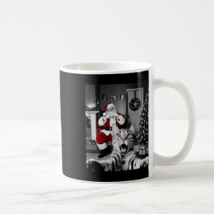 Christmas Funny Cat Selfie With Santa Claus Cute H Coffee Mug