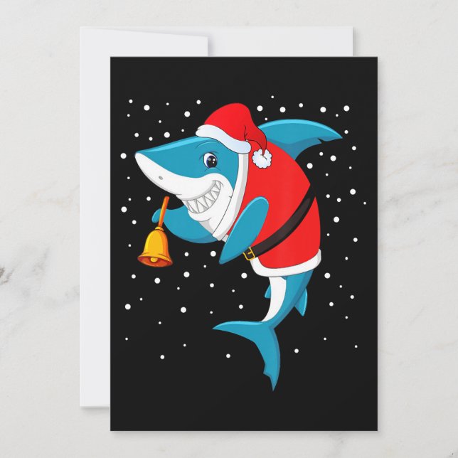 Christmas - Funny Christmas Shark Holiday Card (Front)