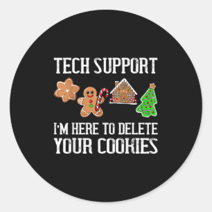 Christmas Funny Cookies Pajamas Xmas For Men Women Classic Round Sticker