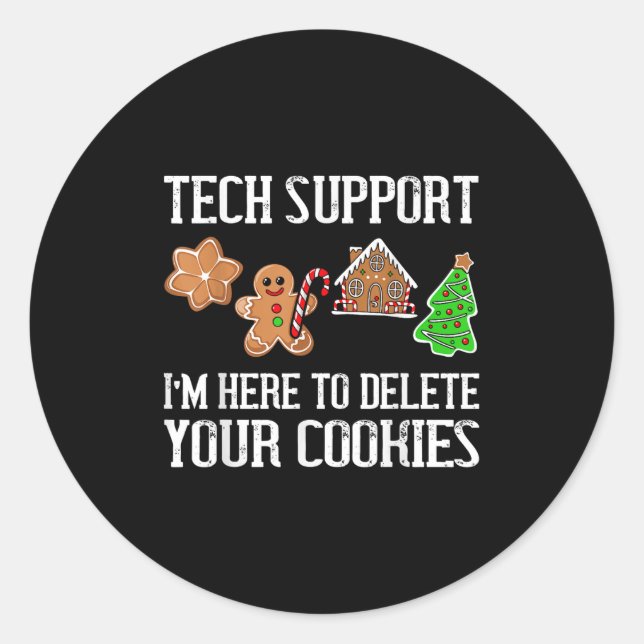 Christmas Funny Cookies Pyjamas Xmas For Men Women Classic Round Sticker (Front)