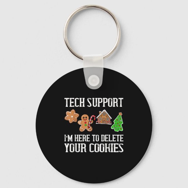 Christmas Funny Cookies Pyjamas Xmas For Men Women Keychain (Front)