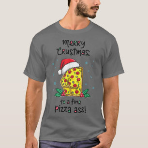 Christmas Funny Crust Pizza Food Santa Jingle Bell T-Shirt