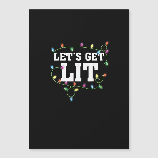 Christmas Funny Cute Let's Get Lit (Front)