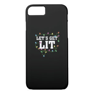Christmas Funny Cute Let's Get Lit Case-Mate iPhone Case