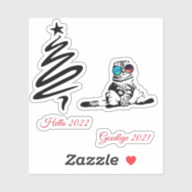 Christmas Funny Cute Space Galaxy Glasses Cat