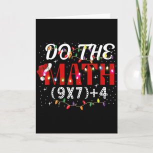 Christmas Funny Do The Math Meme (9x7)+4 Gift Lear Card