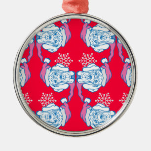 Christmas Funny Dog Metal Ornament