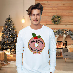 Christmas Funny Doughnut Wreath Personalize T-Shirt
