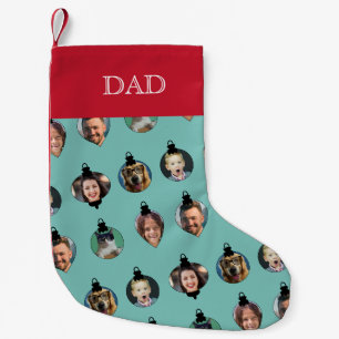 Christmas Funny Family Photo Faces Ornaments  Small Christmas Stocking