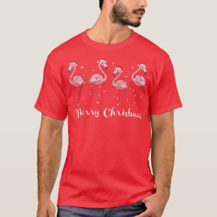 Christmas funny flamingo pink christmas tree mas a T-Shirt