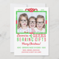 Christmas Funny Geeks | Family Holiday Photo