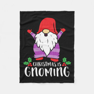 Christmas Funny Gnomes Fleece Blanket