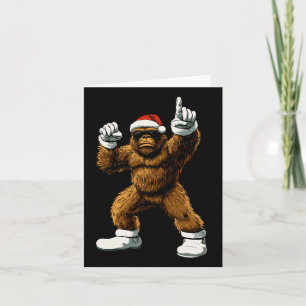 Christmas Funny Graphic Tee Bigfoot Santa Kids Boy Card