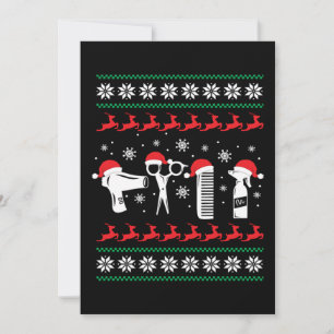 Christmas Funny Hairdresser Xmas Holiday Gift Card