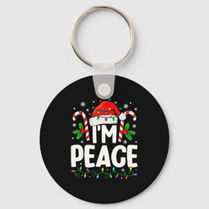 Christmas Funny I Come In Peace Couple Matching Me Keychain