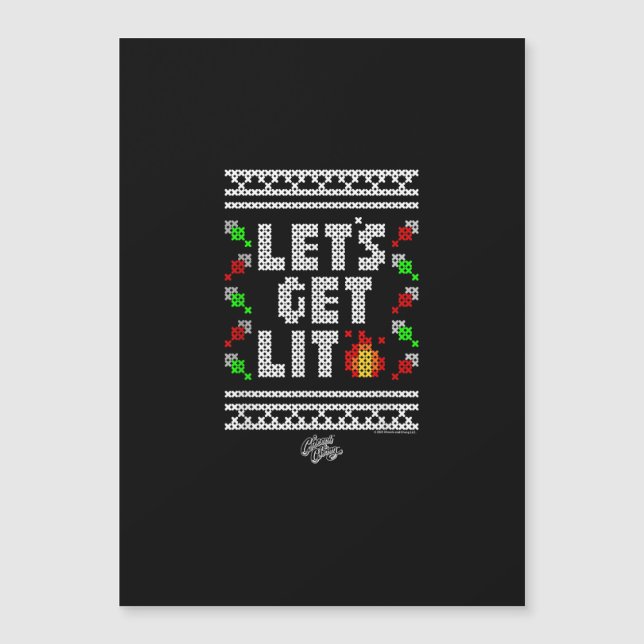 Christmas Funny - Let's Get Lit  (Front)