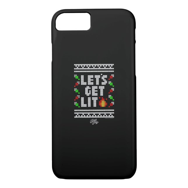 Christmas Funny - Let's Get Lit  Case-Mate iPhone Case (Back)