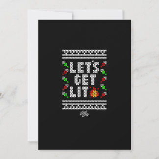 Christmas Funny - Let's Get Lit Holiday Card