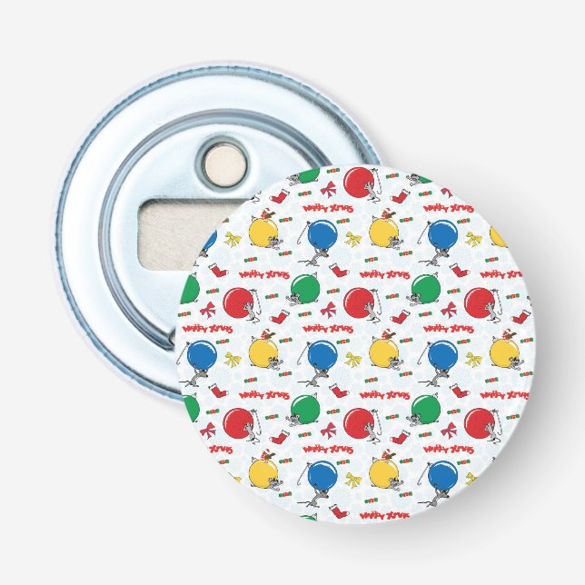 Christmas funny mouse with balls bottle opener (Front)