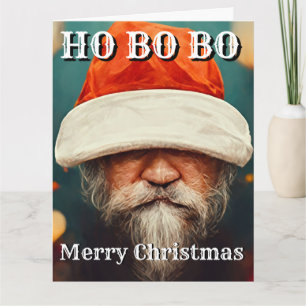 Christmas Funny Novelty HO BO BO Greeting  Card