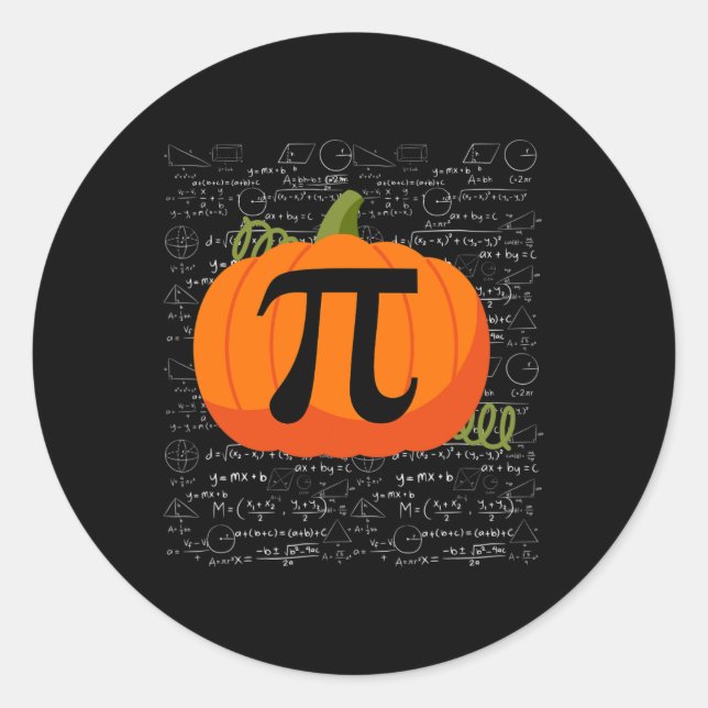 Christmas Funny Pyjamas Xmas Geek Math Turkey Pump Classic Round Sticker (Front)