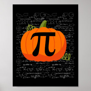 Christmas Funny Pyjamas Xmas Geek Math Turkey Pump Poster