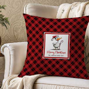 Christmas Funny Quirky Geese Throw Pillow Decor