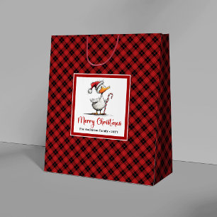 Christmas Funny Quirky Goose Whimsical Gift Bags