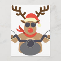 Christmas Funny Rudolf Biker Motorcycle