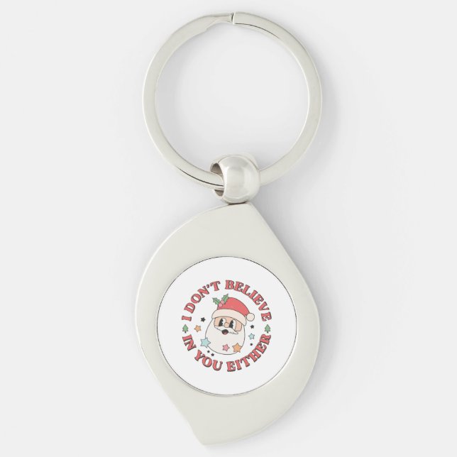 Christmas Funny Santa  Keychain (Front)