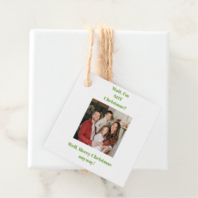  Christmas funny text photo Favour Tags (In Situ)