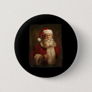 Christmas Funny Trump Santa Claus Retro Vintage 2 Inch Round Button