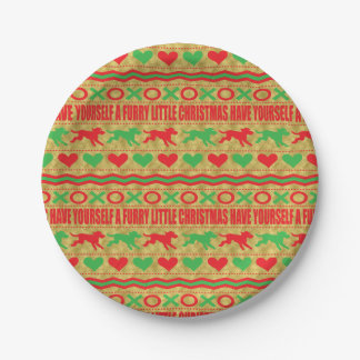 Christmas Furry Little Christmas Paper Plate
