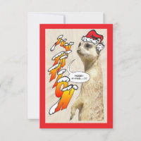 Christmas Furry Meerkat Invitation X-Mas