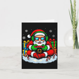 Christmas Gamer Boys Video Game Xmas Funny Santa G Card