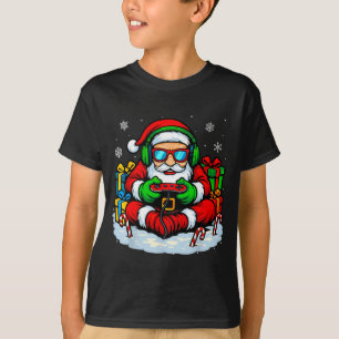 Christmas Gamer Boys Video Game Xmas Funny Santa G T-Shirt