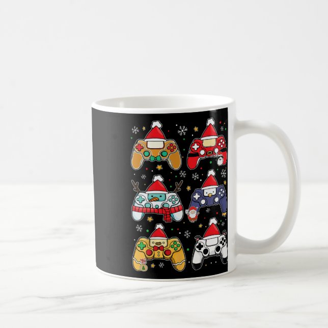 Christmas Gamer Controller Xmas Gaming Men Boys Ki Coffee Mug (Right)