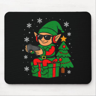 Christmas Gamer Retro Elf Funny Xmas Gaming Boys K Mouse Pad