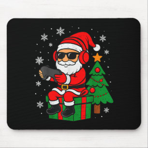 Christmas Gamer Retro Santa Funny Xmas Gaming Men Mouse Pad