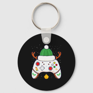 Christmas Gamer Video Game Controller Gamepad  Keychain
